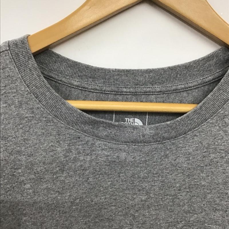 ザノースフェイス THE NORTH FACE Tシャツ 半袖 nt32408z コットンポケットTシャツ プリントTシャツ L ロゴ、文字 灰 / グレー /  メンズ USED 古着 中古 10150729