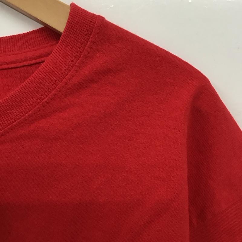 チャンピオン Champion Tシャツ 半袖 半袖カットソー プリントTシャツ クルーネックカットソー L 無地 赤 / レッド /  メンズ USED 古着 中古 10150731