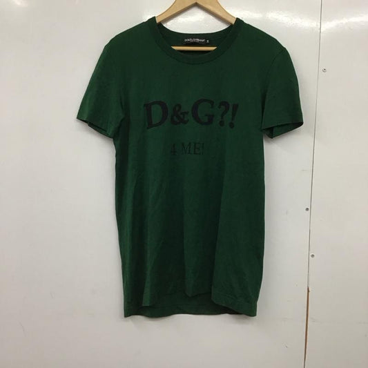 ドルチェアンドガッバーナ DOLCE&GABBANA Tシャツ 半袖 38 ロゴ、文字 緑 / グリーン /  メンズ USED 古着 中古 10150736