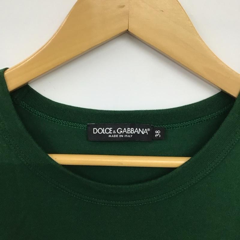 ドルチェアンドガッバーナ DOLCE&GABBANA Tシャツ 半袖 38 ロゴ、文字 緑 / グリーン /  メンズ USED 古着 中古 10150736