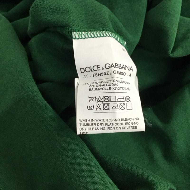 ドルチェアンドガッバーナ DOLCE&GABBANA Tシャツ 半袖 38 ロゴ、文字 緑 / グリーン /  メンズ USED 古着 中古 10150736