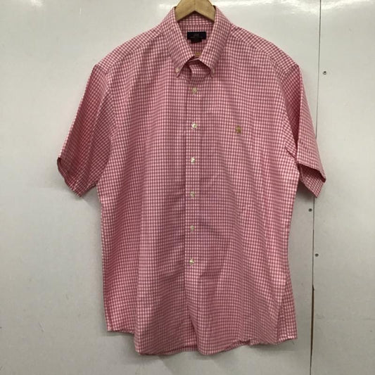 ブルックスブラザーズ BROOKS BROTHERS シャツ、ブラウス 半袖 半袖シャツ チェックシャツ カラーシャツ ボタンダウンシャツ L チェック 白 / ホワイト / X 桃 / ピンク /  メンズ USED 古着 中古 10150744