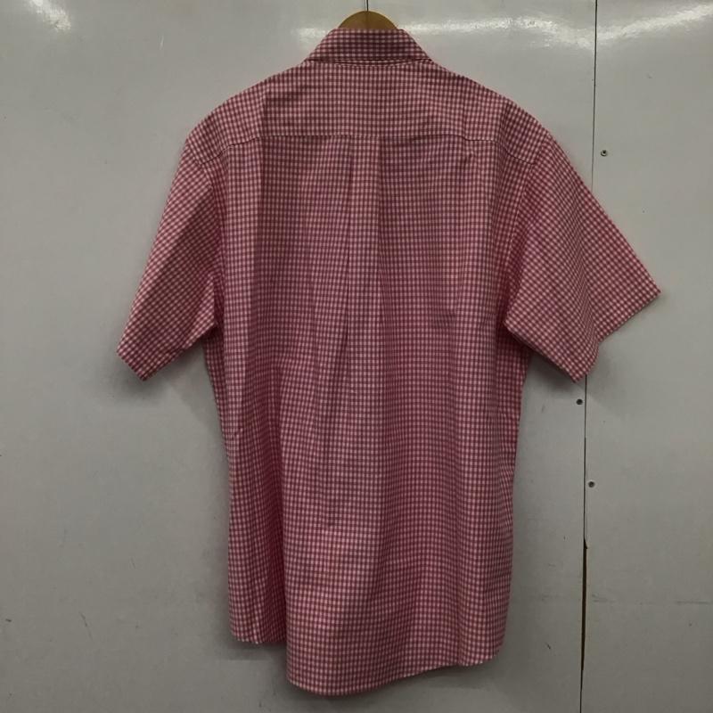ブルックスブラザーズ BROOKS BROTHERS シャツ、ブラウス 半袖 半袖シャツ チェックシャツ カラーシャツ ボタンダウンシャツ L チェック 白 / ホワイト / X 桃 / ピンク /  メンズ USED 古着 中古 10150744