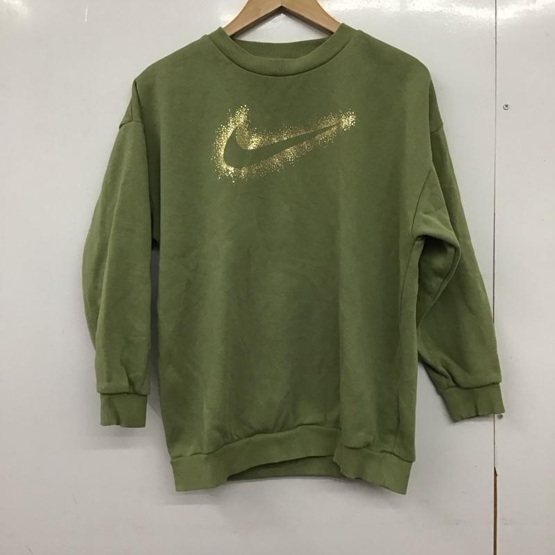 ナイキ NIKE トレーナー 長袖 dv9374-334 Sweatshirt 長袖トレーナー L ロゴ、文字 カーキ / カーキ /  ガールズ USED 古着 中古 10150745