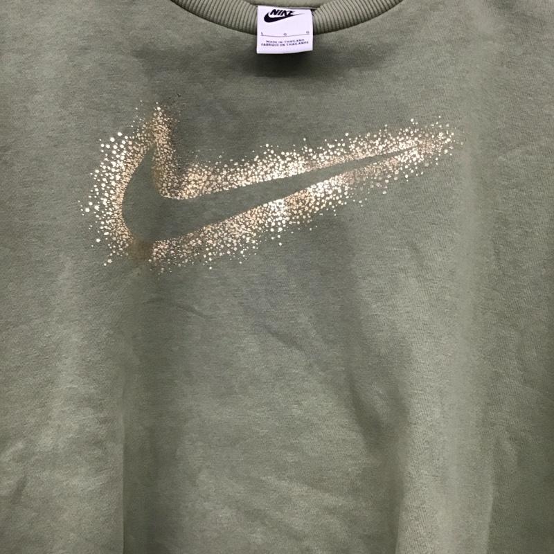 ナイキ NIKE トレーナー 長袖 dv9374-334 Sweatshirt 長袖トレーナー L ロゴ、文字 カーキ / カーキ /  ガールズ USED 古着 中古 10150745