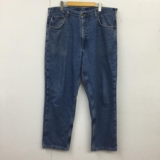 カーハート Carhartt パンツ デニム、ジーンズ デニムパンツ ワイドパンツ カジュアルパンツ 38 無地 インディゴ / インディゴ /  メンズ USED 古着 中古 10150758
