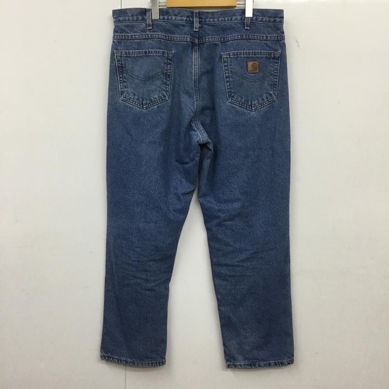 カーハート Carhartt パンツ デニム、ジーンズ デニムパンツ ワイドパンツ カジュアルパンツ 38 無地 インディゴ / インディゴ /  メンズ USED 古着 中古 10150758