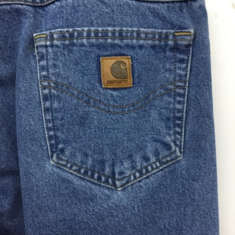 カーハート Carhartt パンツ デニム、ジーンズ デニムパンツ ワイドパンツ カジュアルパンツ 38 無地 インディゴ / インディゴ /  メンズ USED 古着 中古 10150758
