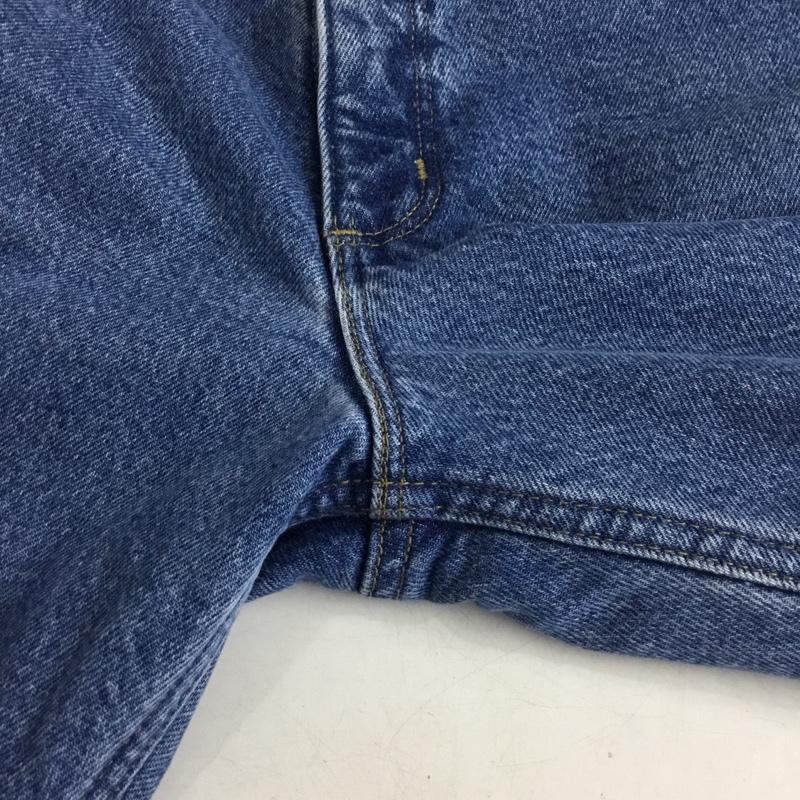 カーハート Carhartt パンツ デニム、ジーンズ デニムパンツ ワイドパンツ カジュアルパンツ 38 無地 インディゴ / インディゴ /  メンズ USED 古着 中古 10150758