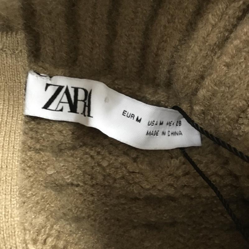 ザラ ZARA ベスト ベスト 4938 001 743 ニットベスト タートルネック タグ付き M 無地 ベージュ / ベージュ /  レディース USED 古着 中古 10150770