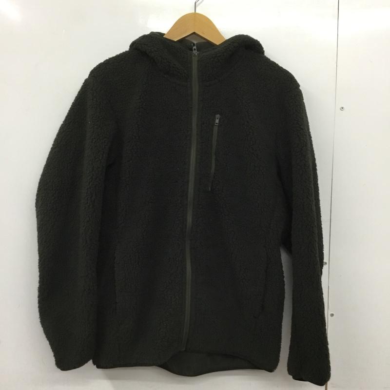 ユニクロ UNIQLO パーカー 長袖 341-409878 防風ボアフリースパーカ タグ付き アウター M 無地 カーキ / カーキ /  メンズ USED 古着 中古 10150772