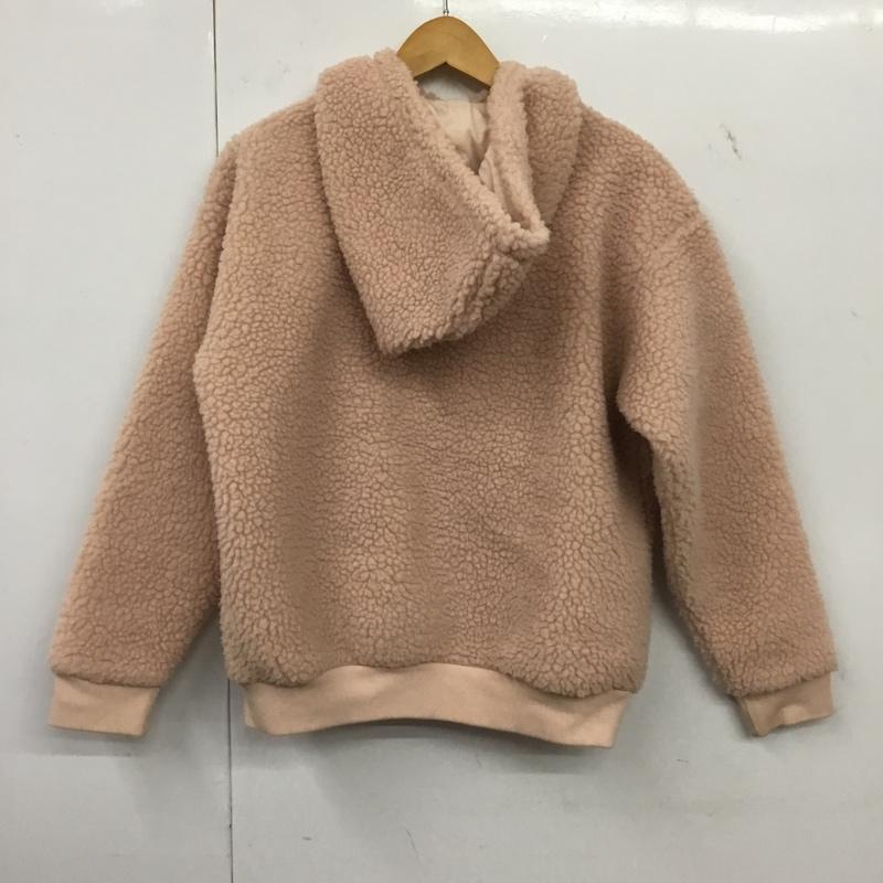チャンピオン Champion パーカー 長袖 114764 ボアフリースジャケット フーディー S ロゴ、文字 桃 / ピンク /  レディース USED 古着 中古 10150778