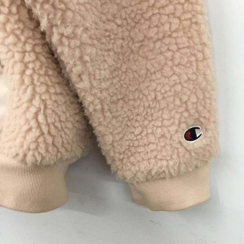 チャンピオン Champion パーカー 長袖 114764 ボアフリースジャケット フーディー S ロゴ、文字 桃 / ピンク /  レディース USED 古着 中古 10150778