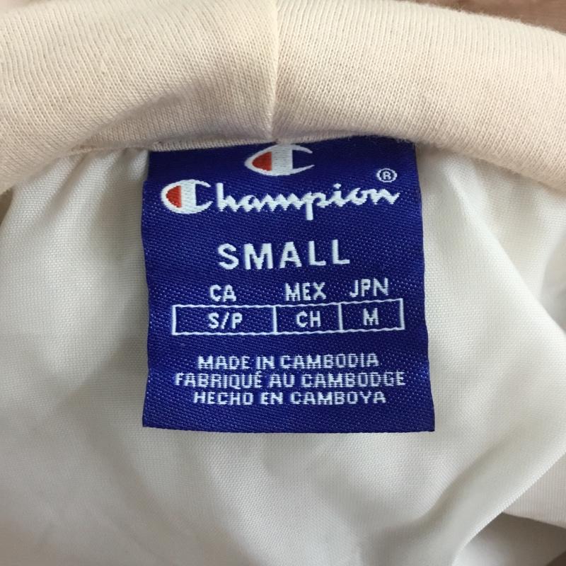 チャンピオン Champion パーカー 長袖 114764 ボアフリースジャケット フーディー S ロゴ、文字 桃 / ピンク /  レディース USED 古着 中古 10150778