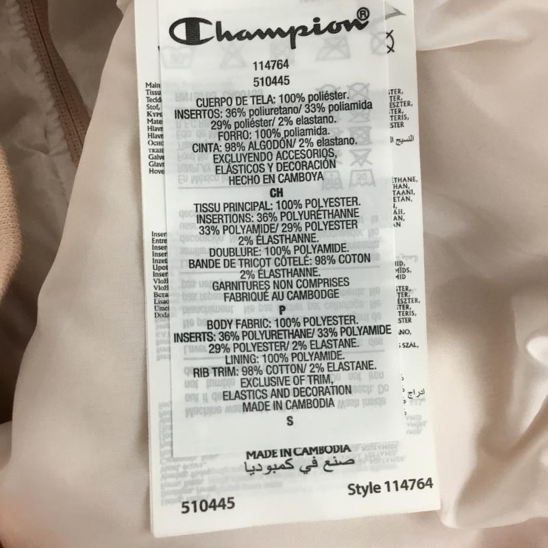 チャンピオン Champion パーカー 長袖 114764 ボアフリースジャケット フーディー S ロゴ、文字 桃 / ピンク /  レディース USED 古着 中古 10150778