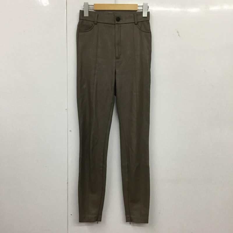 ザラ ZARA ボトムス ボトムス 2712 253 832 フェイクレザーパンツ フェイクレザーレギンス XS 無地 グレージュ / グレージュ /  レディース USED 古着 中古 10150780