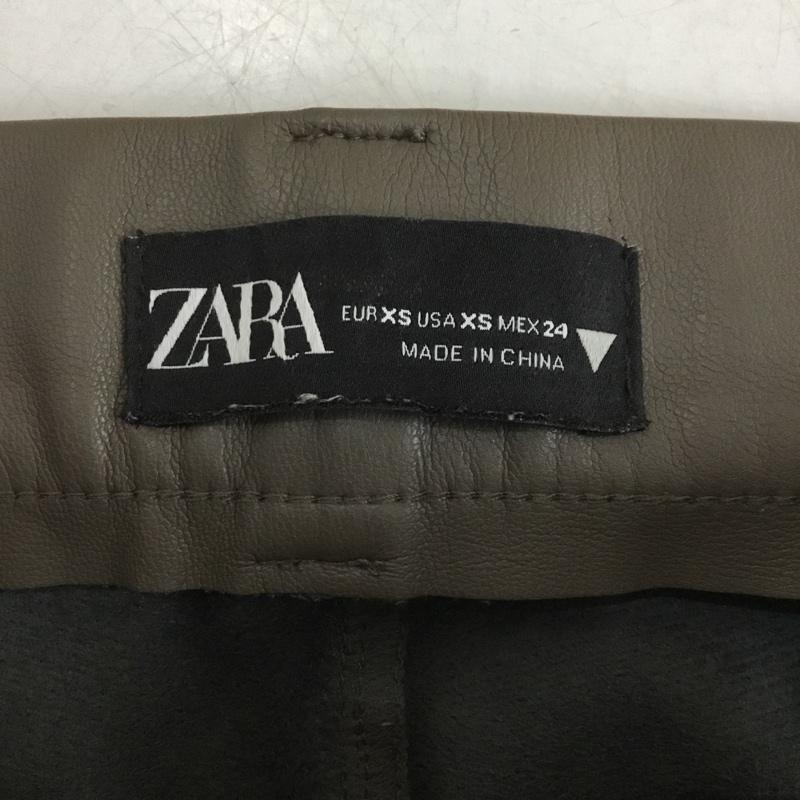 ザラ ZARA ボトムス ボトムス 2712 253 832 フェイクレザーパンツ フェイクレザーレギンス XS 無地 グレージュ / グレージュ /  レディース USED 古着 中古 10150780