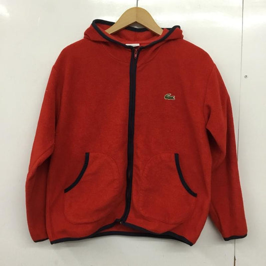 ラコステ LACOSTE パーカー 長袖 フリース キッズ 160 レディース 160cm ワンポイント 赤 / レッド /  ガールズ USED 古着 中古 10150783