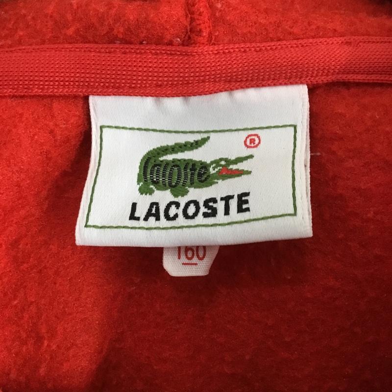 ラコステ LACOSTE パーカー 長袖 フリース キッズ 160 レディース 160cm ワンポイント 赤 / レッド /  ガールズ USED 古着 中古 10150783