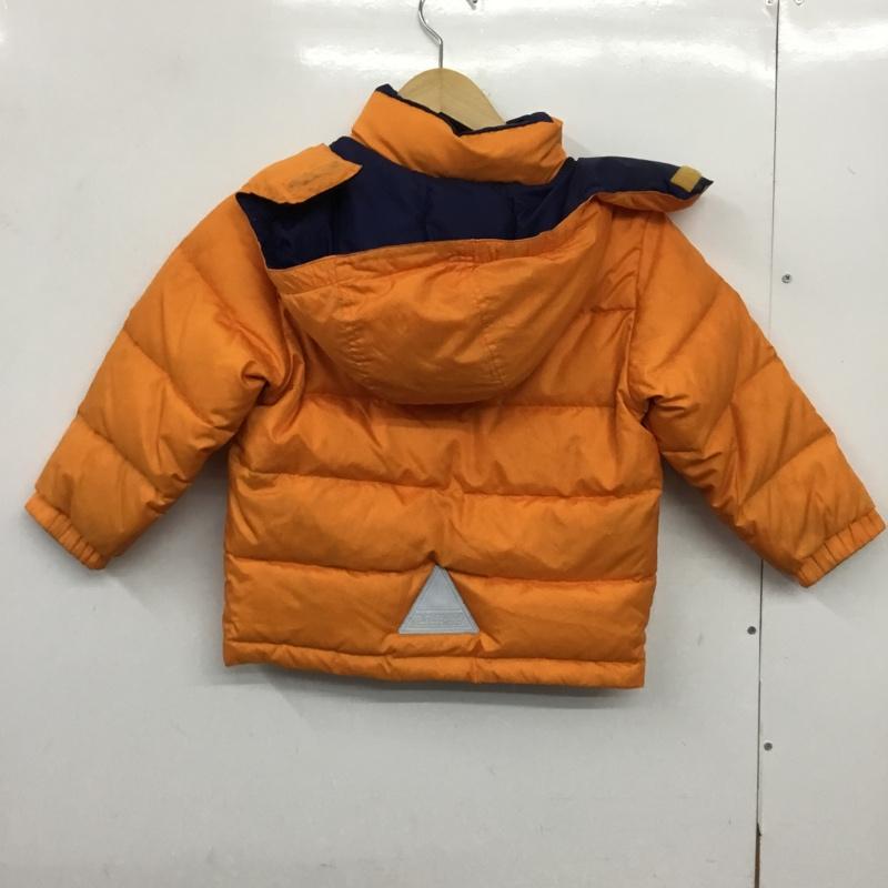 エルエルビーン L.L.Bean ジャケット、上着 ダウンジャケット キッズ リバーシブル XXS ロゴ、文字 橙 / オレンジ / X 紺 / ネイビー /  ボーイズ USED 古着 中古 10150784