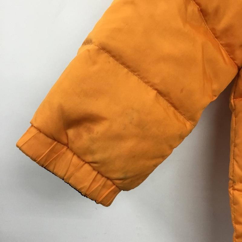 エルエルビーン L.L.Bean ジャケット、上着 ダウンジャケット キッズ リバーシブル XXS ロゴ、文字 橙 / オレンジ / X 紺 / ネイビー /  ボーイズ USED 古着 中古 10150784