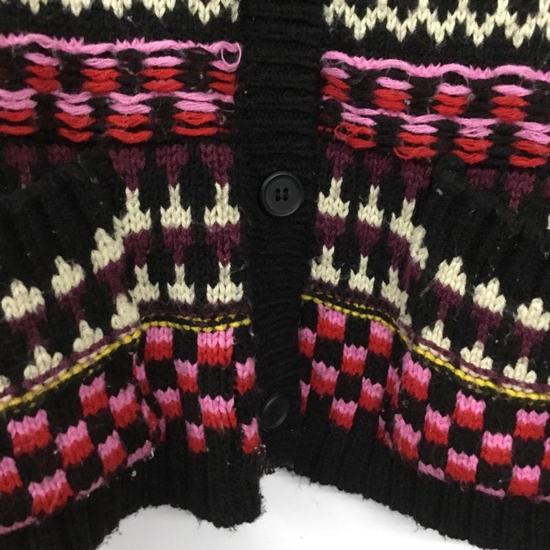 ザラ ZARA カーディガン 長袖 5536 005 050 クルーネック M 総柄 マルチカラー / マルチカラー /  レディース USED 古着 中古 10150786