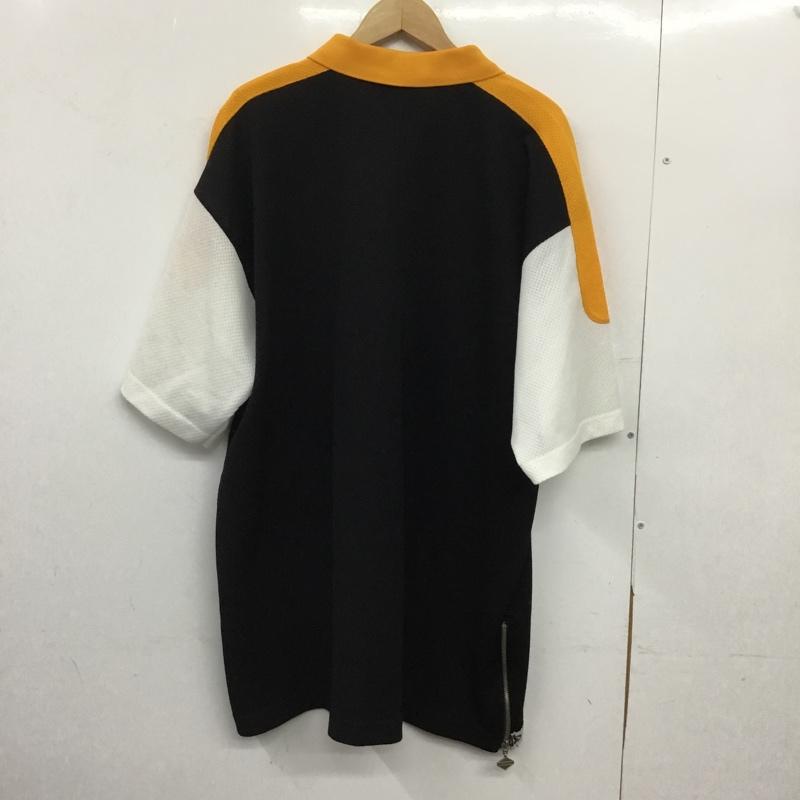 古着 USED ポロシャツ 半袖 Trust by Monobaik ハーフジップ XL ロゴ、文字 白 / ホワイト / X 黒 / ブラック / X 橙 / オレンジ /  メンズ USED 古着 中古 10150787