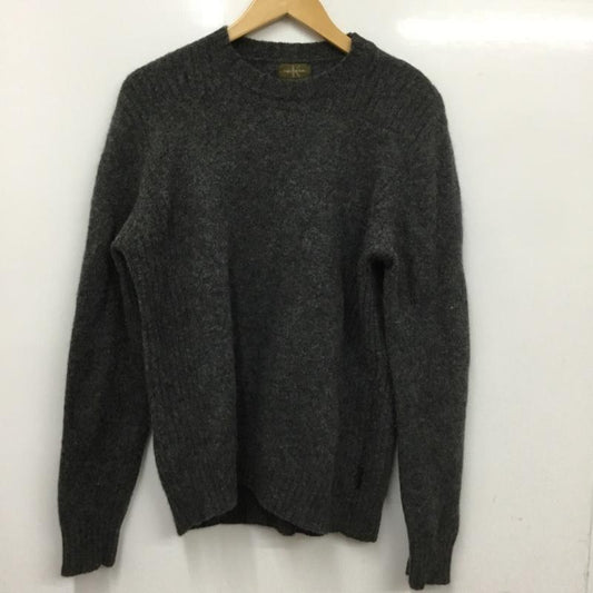 シーケーカルバンクライン CK CalvinKlein ニット、セーター 長袖 クルーネック ウール XL 無地 ダークグレー / ダークグレー /  メンズ USED 古着 中古 10150795