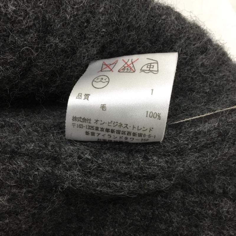 シーケーカルバンクライン CK CalvinKlein ニット、セーター 長袖 クルーネック ウール XL 無地 ダークグレー / ダークグレー /  メンズ USED 古着 中古 10150795