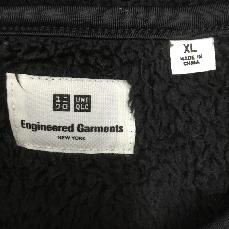 ユニクロ UNIQLO トレーナー 長袖 341-423111 Engineered Garments フリースプルオーバー XL 無地 黒 / ブラック /  メンズ USED 古着 中古 10150808