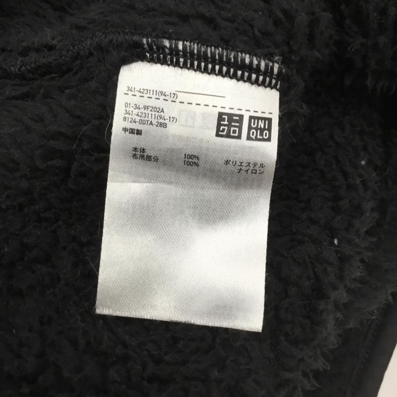 ユニクロ UNIQLO トレーナー 長袖 341-423111 Engineered Garments フリースプルオーバー XL 無地 黒 / ブラック /  メンズ USED 古着 中古 10150808