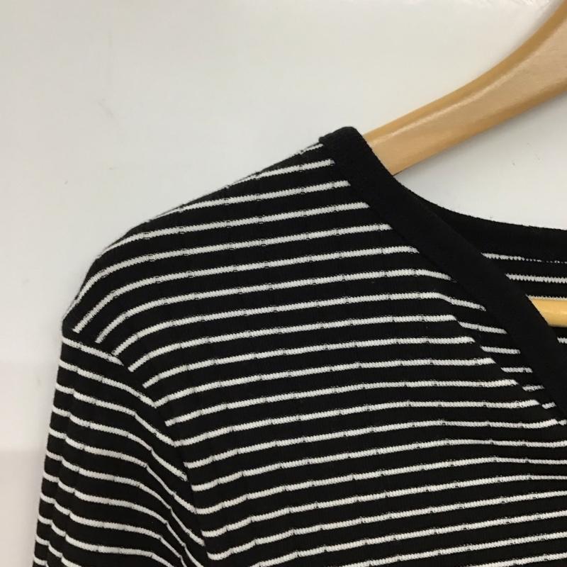 アズールバイマウジー AZUL BY MOUSSY カットソー 長袖 S ボーダー柄 白 / ホワイト / X 黒 / ブラック /  レディース USED 古着 中古 10150811