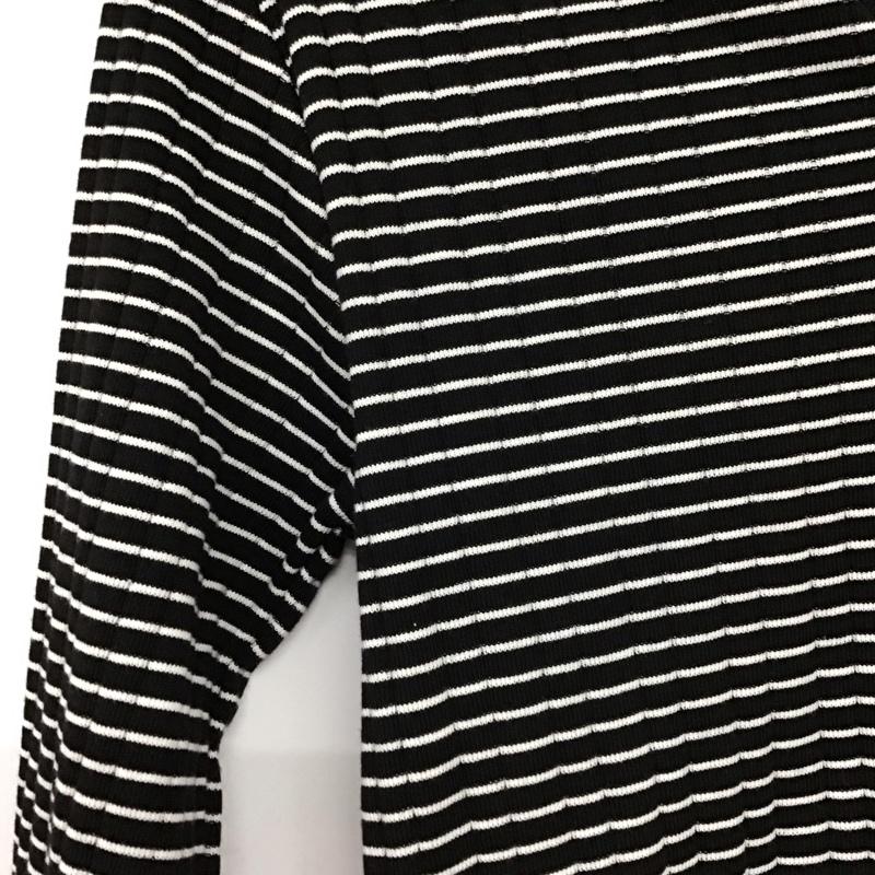 アズールバイマウジー AZUL BY MOUSSY カットソー 長袖 S ボーダー柄 白 / ホワイト / X 黒 / ブラック /  レディース USED 古着 中古 10150811