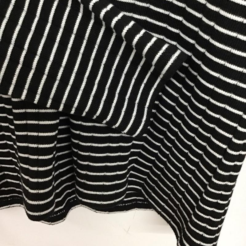 アズールバイマウジー AZUL BY MOUSSY カットソー 長袖 S ボーダー柄 白 / ホワイト / X 黒 / ブラック /  レディース USED 古着 中古 10150811