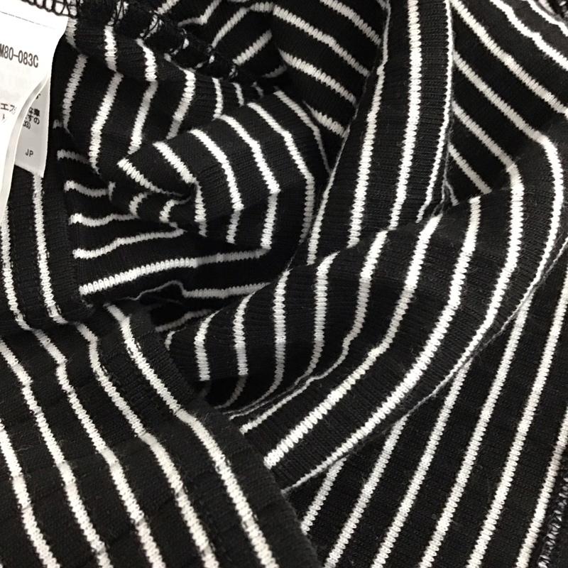 アズールバイマウジー AZUL BY MOUSSY カットソー 長袖 S ボーダー柄 白 / ホワイト / X 黒 / ブラック /  レディース USED 古着 中古 10150811