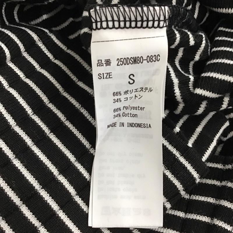 アズールバイマウジー AZUL BY MOUSSY カットソー 長袖 S ボーダー柄 白 / ホワイト / X 黒 / ブラック /  レディース USED 古着 中古 10150811