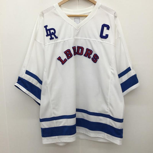 リベレイダース Liberaiders カットソー 半袖 765012301 23SS LR HOCKEY SHIRT L ロゴ、文字 白 / ホワイト / X 青 / ブルー /  メンズ USED 古着 中古 10150822