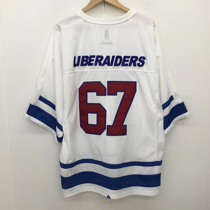 リベレイダース Liberaiders カットソー 半袖 765012301 23SS LR HOCKEY SHIRT L ロゴ、文字 白 / ホワイト / X 青 / ブルー /  メンズ USED 古着 中古 10150822