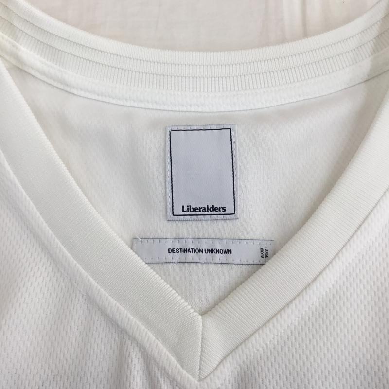 リベレイダース Liberaiders カットソー 半袖 765012301 23SS LR HOCKEY SHIRT L ロゴ、文字 白 / ホワイト / X 青 / ブルー /  メンズ USED 古着 中古 10150822