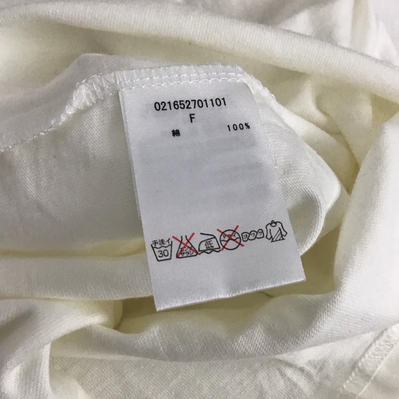 ダズリン dazzlin Tシャツ 半袖 021652701101 バックレースアップ FREE ロゴ、文字 白 / ホワイト /  レディース USED 古着 中古 10150826
