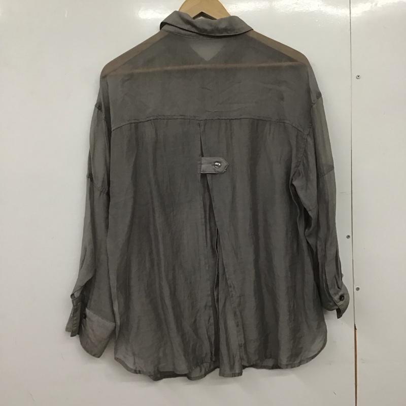 マウジー MOUSSY シャツ、ブラウス 長袖 250HAM30-499H バックスリットシアーオーバーシャツ FREE 無地 灰 / グレー /  レディース USED 古着 中古 10150831