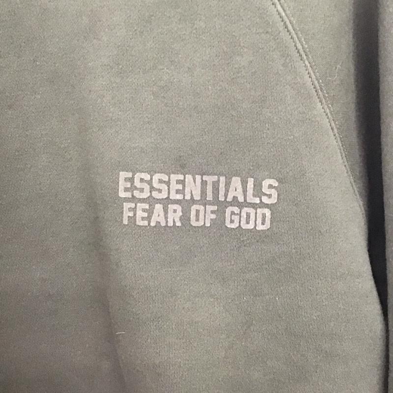 エッセンシャルズ ESSENTIALS トレーナー 長袖 長袖トレーナー スウェット クルーネック プルオーバー XXS ロゴ、文字 カーキ / カーキ /  メンズ USED 古着 中古 10150849