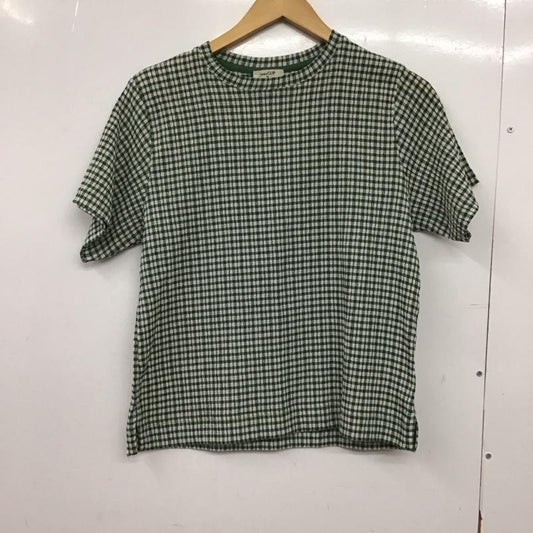 スタディオクリップ studio CLIP カットソー 半袖 M チェック 白 / ホワイト / X 緑 / グリーン /  レディース USED 古着 中古 10150855