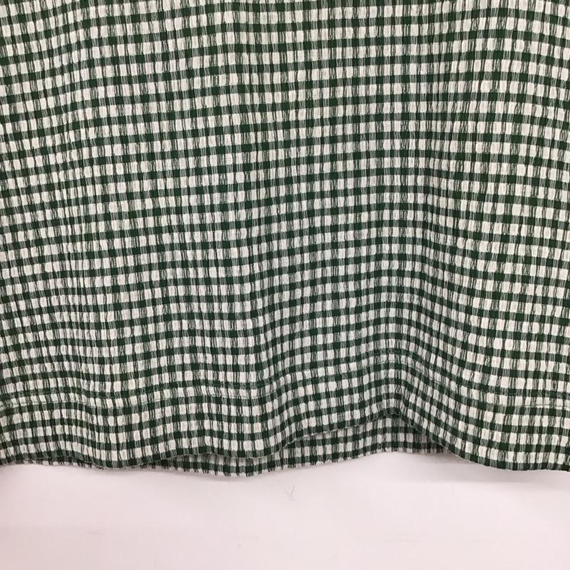 スタディオクリップ studio CLIP カットソー 半袖 M チェック 白 / ホワイト / X 緑 / グリーン /  レディース USED 古着 中古 10150855