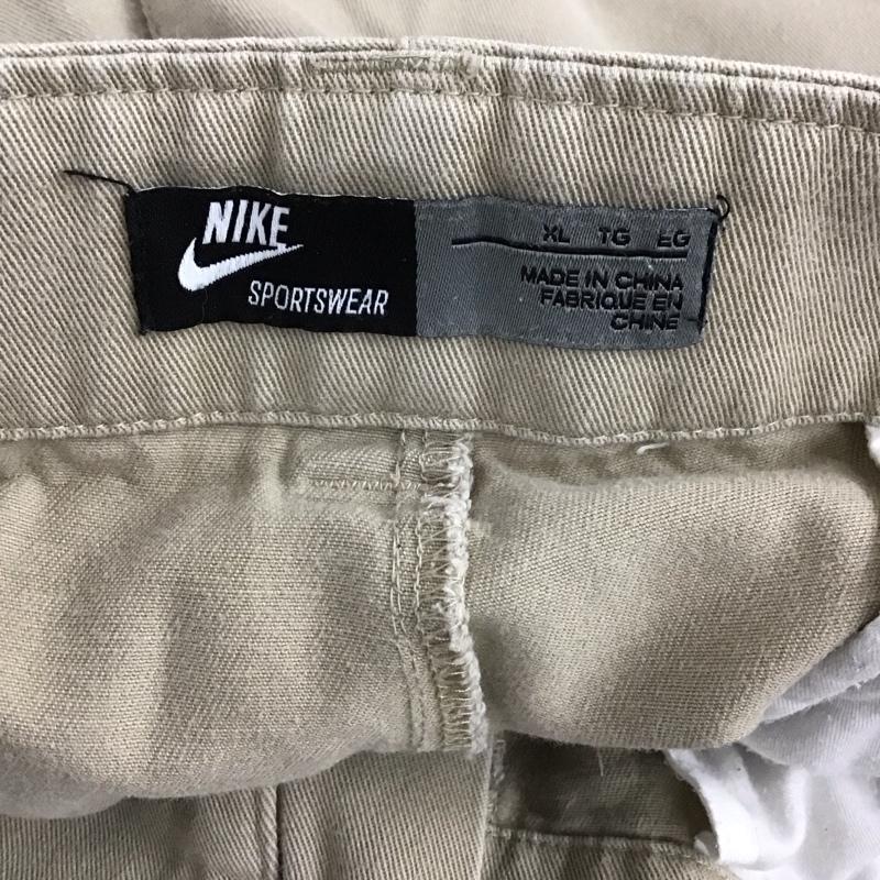 ナイキ NIKE パンツ ショートパンツ ショートパンツ ハーフパンツ カジュアルパンツ XL ロゴ、文字 ベージュ / ベージュ /  メンズ USED 古着 中古 10150860