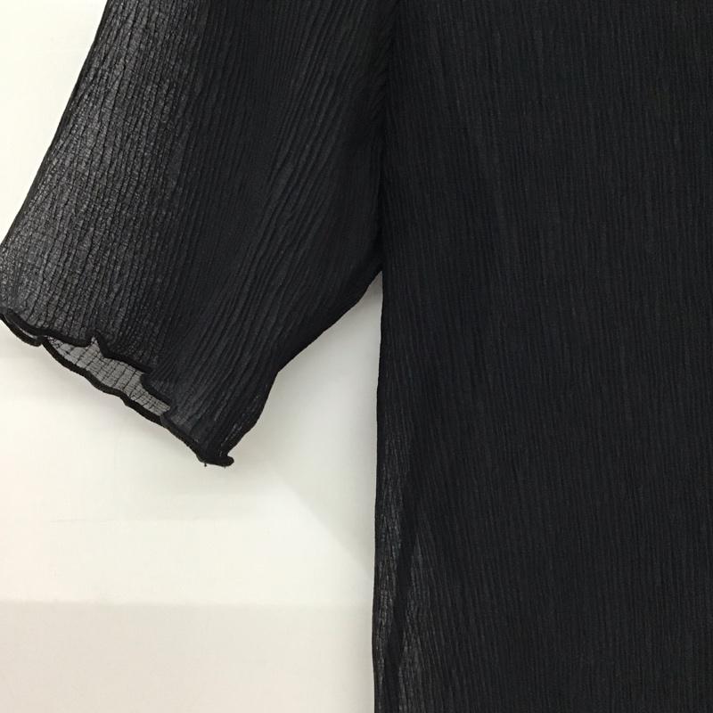 ローリーズファーム LOWRYS FARM カットソー 半袖 FREE 無地 黒 / ブラック /  レディース USED 古着 中古 10150861