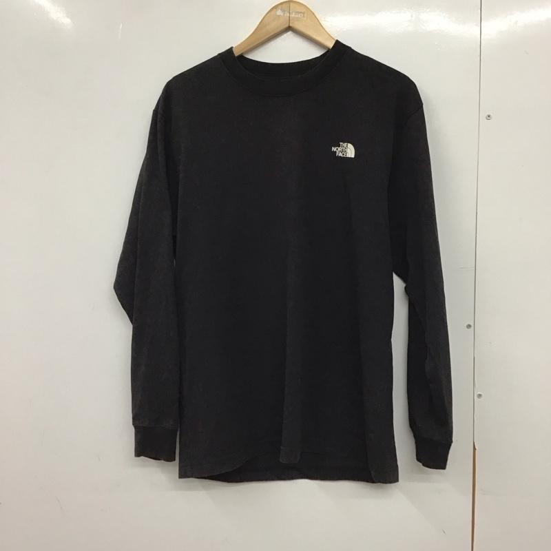 ザノースフェイス THE NORTH FACE カットソー 長袖 nt82131 ロングスリーブバックスクエアロゴティー M ロゴ、文字 黒 / ブラック /  メンズ USED 古着 中古 10150870