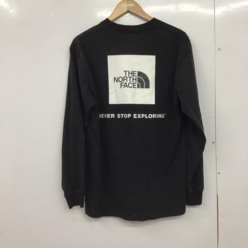 ザノースフェイス THE NORTH FACE カットソー 長袖 nt82131 ロングスリーブバックスクエアロゴティー M ロゴ、文字 黒 / ブラック /  メンズ USED 古着 中古 10150870