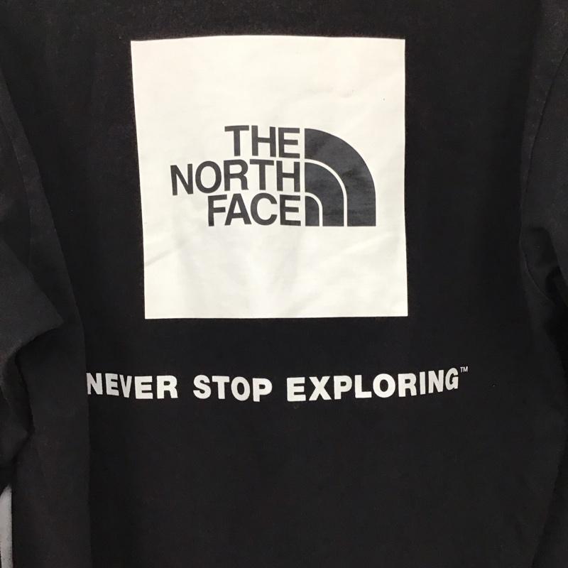 ザノースフェイス THE NORTH FACE カットソー 長袖 nt82131 ロングスリーブバックスクエアロゴティー M ロゴ、文字 黒 / ブラック /  メンズ USED 古着 中古 10150870