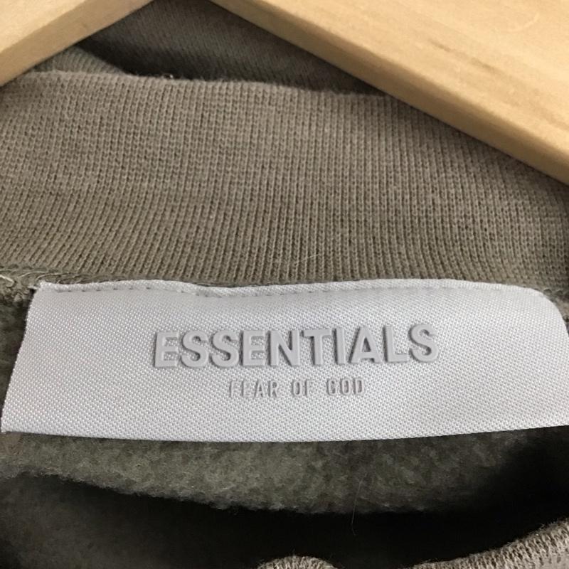 エッセンシャルズ ESSENTIALS トレーナー 長袖 長袖トレーナー スウェット クルーネック プルオーバー XXS ロゴ、文字 カーキ / カーキ /  メンズ USED 古着 中古 10150873